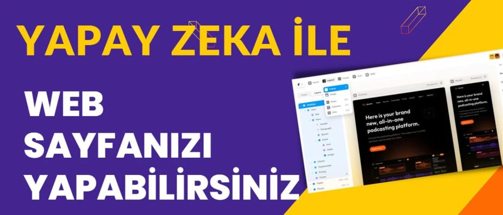 Yapay zeka ile web sitesi oluşturmak